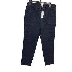 J.Crew Women's The Tall New Straight-Leg Cargo Pant Navy Blue T29 AB592